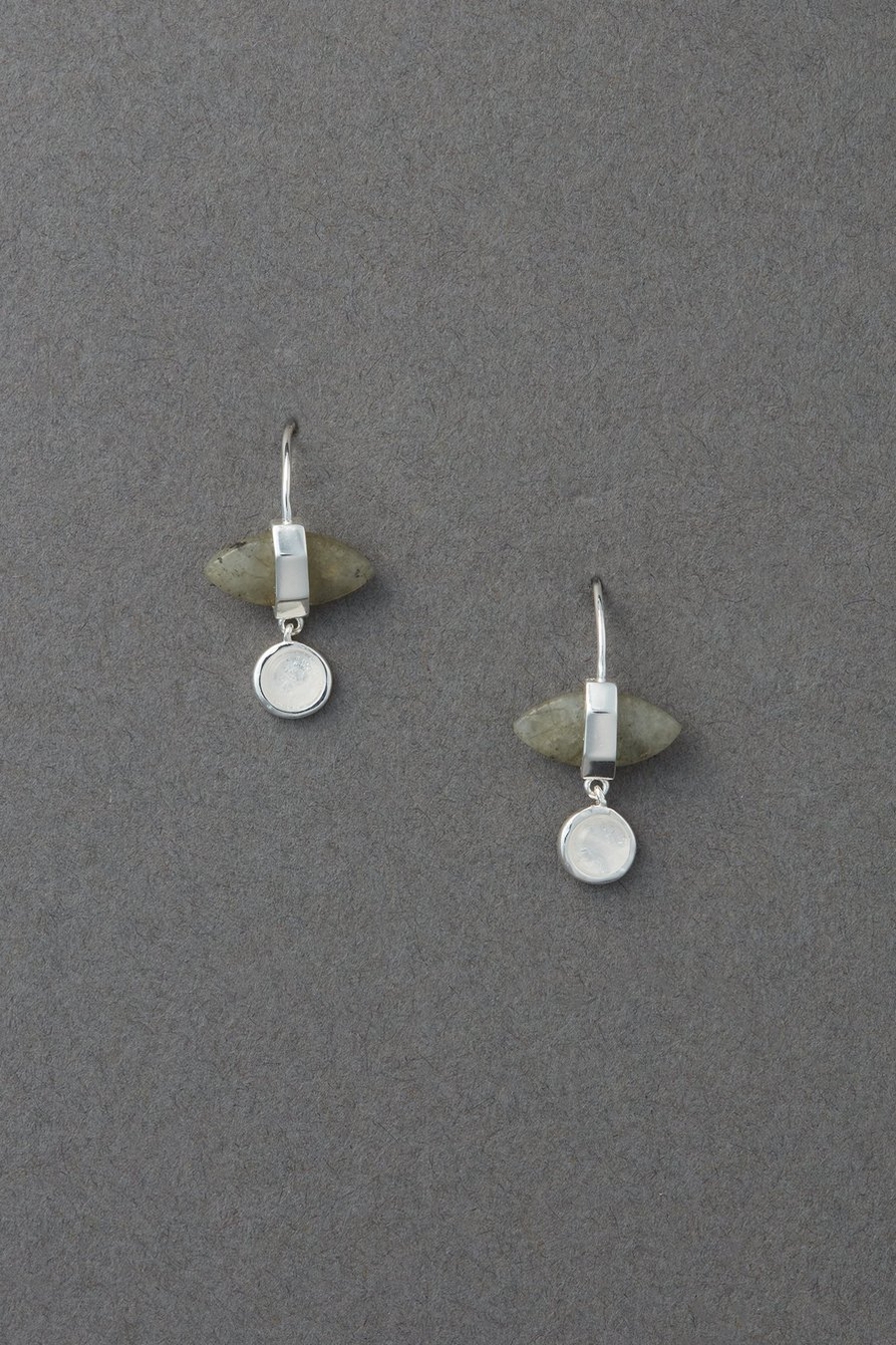 sterling silver stone drop ear